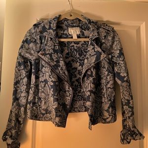 Forever 21 Jean Floral Jacket
